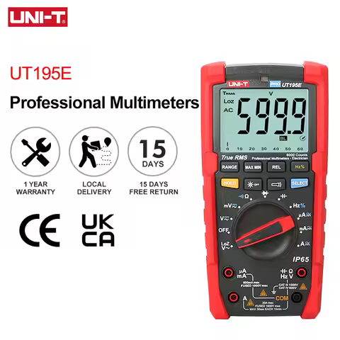 UNI-T UT195E Industrial Waterproof multimeter IP65 Flashlight UT195E LoZ Voltage Measurement True RM