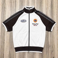 76 lubricants Tracktop zip Short Sleeves Oil racing Motor White/brown Original