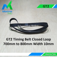 GT2 Timing Belt 350 400 teeth L 700mm 800mm Width 10mm 2GT Close Loop W10