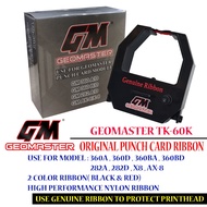 GEOMASTER Punch Card Ribbon Gemaster 360  ,  Geomaster 360D  , Time Recorder Ribbon  ( Original ) -R