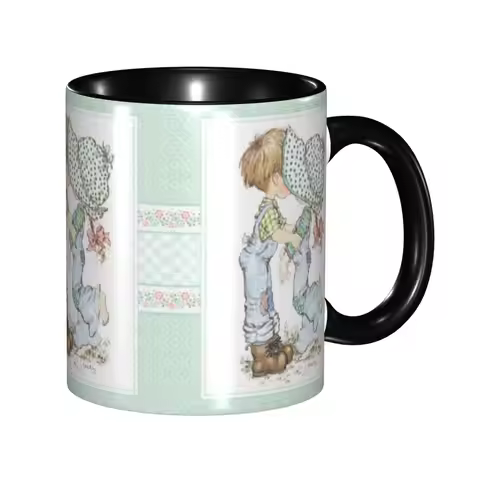 Personalized Sarah Kay Girl Cartoon Animation Coffee Mug DIY Ceramic Milk Tea Cup