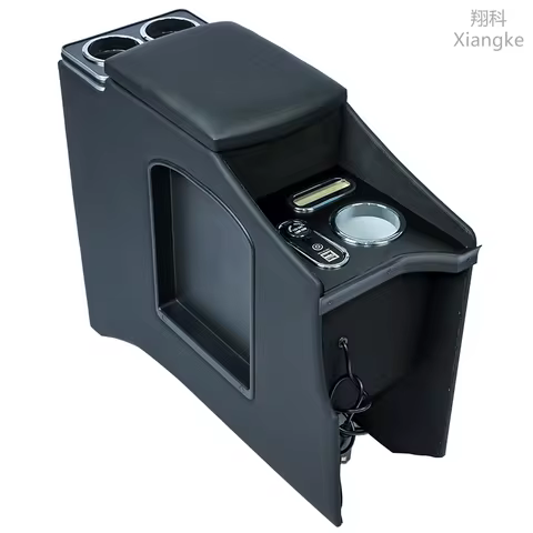 For Nissan NV200 Armrest Console Box Black Cup Holders Wireless Charging Storage Armrest for NV200