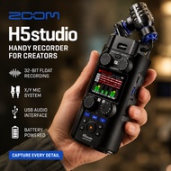 ZOOM H5studio Portable Handy Recorder 32-Bit Float Professional Audio Recorder with X/Y Microphones