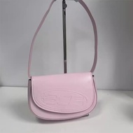 [wei] Super Cute Pink Saddle Bag Female Bag Shoulder Bag Mini Handbag PU Underarm Bag