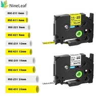 6/9/12/18/24mm Heat Shrink Tube Tape Compatible for Brother HSE-211 221 231 621 P-Touch