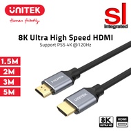 UNITEK 8K ULTRA HIGH SPEED HDMI 2.1 CABLE MALE TO MALE SUPPORTS 8K 60HZ 48GBPS BANDWIDTH MAXIMUM PS5 4K 120HZ 240HZ