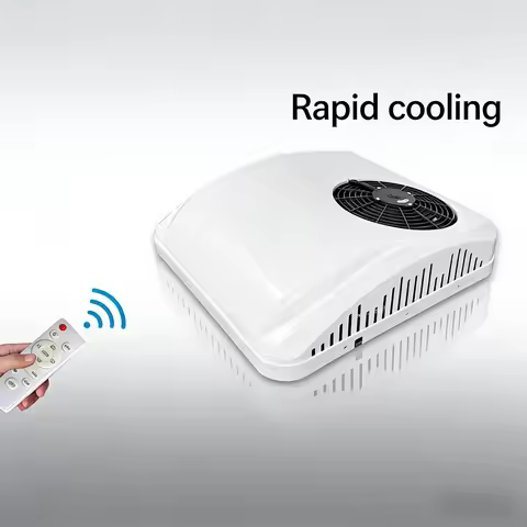 Treeligo 12V 13500BTU Roof RV Air Conditioner Heat&Cool Electric RV Rooftop Parking ac for Truck Cam