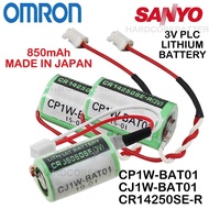 OMRON 3V CJ1W-BAT01 CJ1M Plc SANYO CR14250SE-R with plug CP1E sanyo japan Lithium Battery