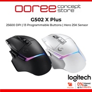 Logitech G502 X PLUS Wireless Gaming Mouse HERO 25K Sensor 25600 DPI LIGHTFORCE 8-Zone RGB LIGHTSPEE