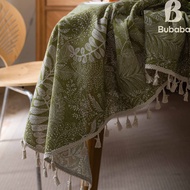 American Bohemian Green Leaf Printed Tablecloth Rectangular Party Picnic Dinner Decoration Tableclot