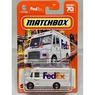 Matchbox EXPRESS DELIVERY White FedEx Transport Pickup Truck 70 th 1/64 Diecast Car [8cm x 2.5cm x 2