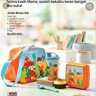 Tupperware Junior Bento Set (Proptional lunch box / Child lunch box / Spoon / Drink Bottle / lunch box / Bag)