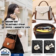 CS336 Flap Square Embossed Detail Sling Bag Beg Tangan Perempuan Murah CS336