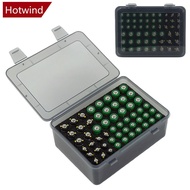 HOTWIND Battery Storage Organizer Holder Holds 72 AA AAA Batteries, Battery Box Case Garage Containe