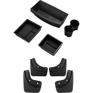 Motrobe Tesla Model Y Juniper Center Console Organizer Tray and Tesla Model Y Juniper Mud Flaps