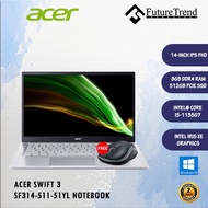 Acer Swift 3 SF314-511-51YL/i5-1135G7/8G/512G/14"/Win10/FREE Wireless Mouse/2Years