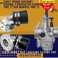 Paket DiskonTerbatas Karburator Karbu KEIHIN PWK 21 PWK21 Karbu Plus Manipul Manipol Intake Miring M