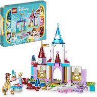 LEGO Disney Princess Creative Castles 43219​, Toy Castle Playset with Belle and Cinderella Mini-Dolls and Bricks Sorting Box, Travel Toys for Kids, Girls and Boys Ages 6+