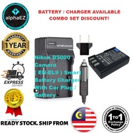 NIKON D5000 Camera ( EN-EL9 ) ENEL9 Smart Battery Charger With Car Plug Mirrorless DSLR Digital Came