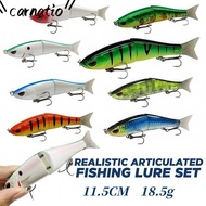 CARNATIOGV Fishing Lure Bait, 11.5CM 2-section Swimbait, Professional Bionic Softtail 18.5g Glide Ha
