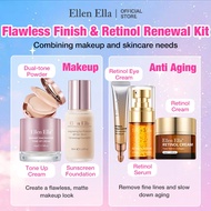 Ellen Ella Sunscreen Foundation Oil Control Powder Makeup Set Anti Aging Eye Cream Serum