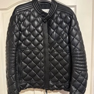 MONCLER GRENOBLE 皮質格紋羽絨外套