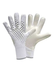 1對具有手指保護的足球門將手套,防滑透氣訓練守門員手套