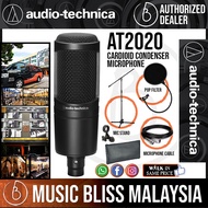 Audio Technica AT2020 Cardioid Condenser Mic w/Mic Stand, Pop Filter and 3m Cable (AT 2020)