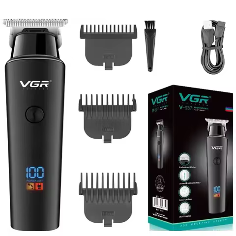 VGR Hair Trimmer Professional Electric Trimmers Cordless Hair Clipper Rechargeable LED Display V 937
