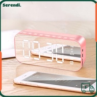 SERENDI Mirror Screen Alarm Clock, LED Creative Table Digital Clock, Portable Hand-free Call Watch Table Decor Wireless Bluetooth