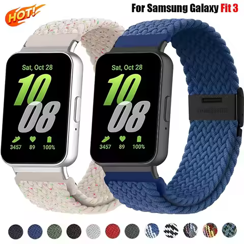 Nylon strap for Samsung Galaxy Fit 3 Braided Band Watchband for Samsung Galaxy Fit 3 Replacement Bra