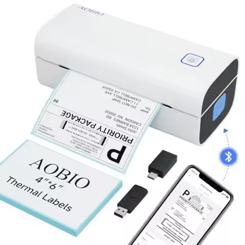 Thermal Shipping Label Printer - 4x6 Label Printer for Small Business - Desktop Barcode Printer