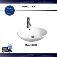 Washbasin Countertop Washbasin Oval Wash Basin for Cabinet Basin Bathroom Wash Basin White K183 AALT