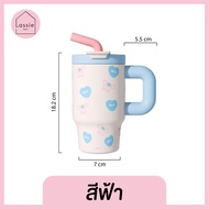 NEW🥤 แก้วเก็บความเย็น Little Zoo Party 800 ml.ลายสัตว์น่ารัก 🐶ด้ามจับซิลิโคนนิ่ม🍉 | lassiedecor