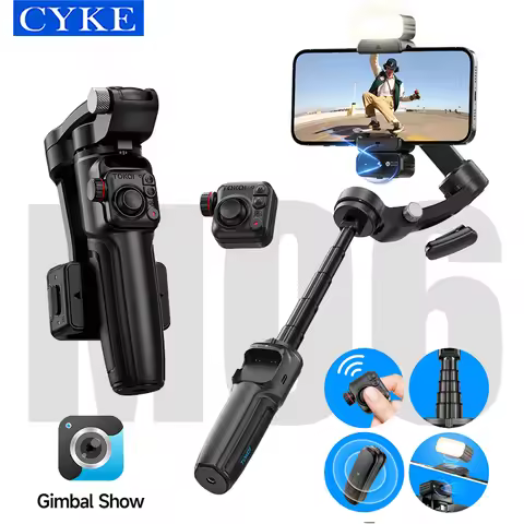 CYKE M06 Telescopic Rod AI Face tracking Wireless Microphone Three-Axis Al Stabilizer 19/5000 Fill l