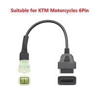 OBD Diagnostic Cable for KTM Motorcycle 6 Pin Connector 16 Pin to OBD2 Adapter