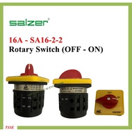 #SALZER Rotaty Switch 2 pole 16A Isolator / Selector Swicth OFF~ON (Model : SA16-2-2) 48x60mm