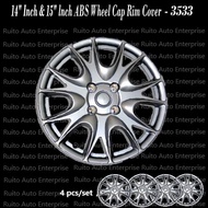 3533 14" inch & 15" inch ABS WHEEL CAP RIM COVER 4PCS/SET
