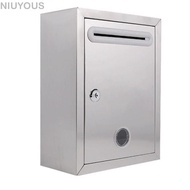 NIUYOMY Letter Box, Waterproof with Locks Mailbox,  3 Sizes Stainless Steel Ballot Box Outdoor