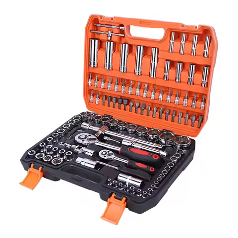 108pcs Socket Car Motorcycle Bicycle Repair Tool with Tool Box Wrench Combination Set Mixed Hand Too