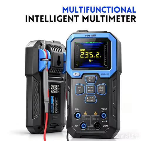 10000 Counts True RMS Smart Color Screen Multimeter FNIRSI DMT-99, NCV LIVE Mode,for Home/Factory El