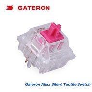 GATERON Aliaz Silent Pink Keyboard Switches Tactile 60gf Key Switches for MX Mechanical Keyboard