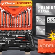 46PCS / 53PCS Socket Wrench and Ratchet Spanner Tool Set with Box – Spark Plug and Repair Kit for Ho