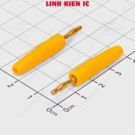 [5 Pieces]- Banana Head 2mm Male 37mm Linhkien IC Yellow Wire Connector