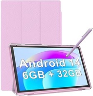 Android Tablet 10 Inch Tablet With Case Screen Stylus Android 14 Tablets 6GB RAM 32GB ROM Support 1T