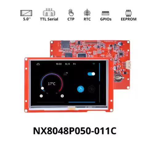 NX8048P050-011C/R Series Smart HMI Touch Display, Capacitive LCD-TFT ouchscreen Resistive 5.0 Inch N