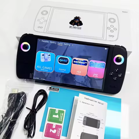 7.0inch Large Screen M27 Portable R0etro Handheld Game Console WIth 50,000+ Games 64/128/256GB for P