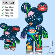 Lego Bearbrick Assembly Model 45cm High Ocean Treasure With Zipper