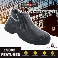 Safety Shoes Zip Hammer King's HK2 Leather Safety Shoes Steel Cap Mid-Cut Kasut Safety Kasut Safety 