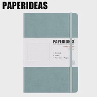 PAPERIDEAS A5子彈筆記本 頁碼硬面綁帶筆記本 與成功有約的子彈筆記術 霧藍